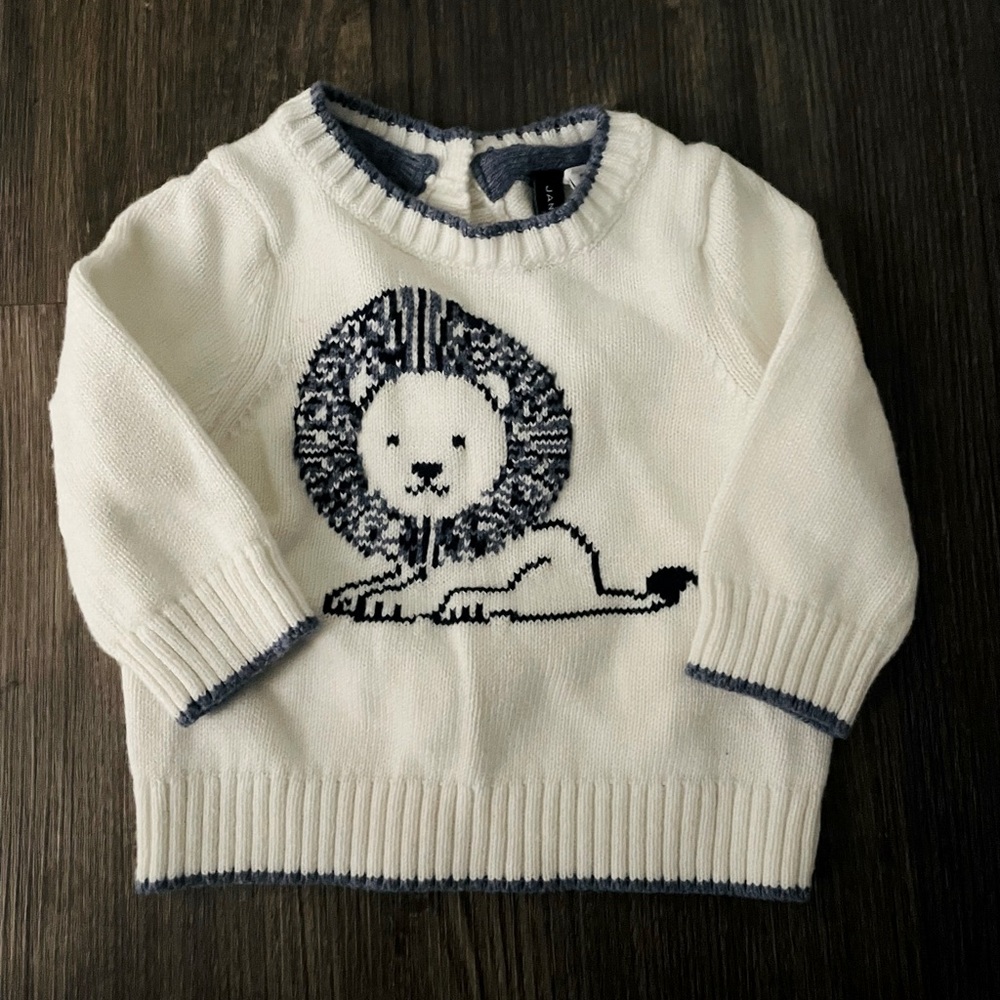 Boys Janie and Jack Lyon sweater 0-3 mo